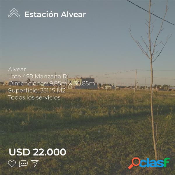 LOTE 351 M2 | TODOS LOS SERVICIOS | ESTACIÓN ALVEAR |