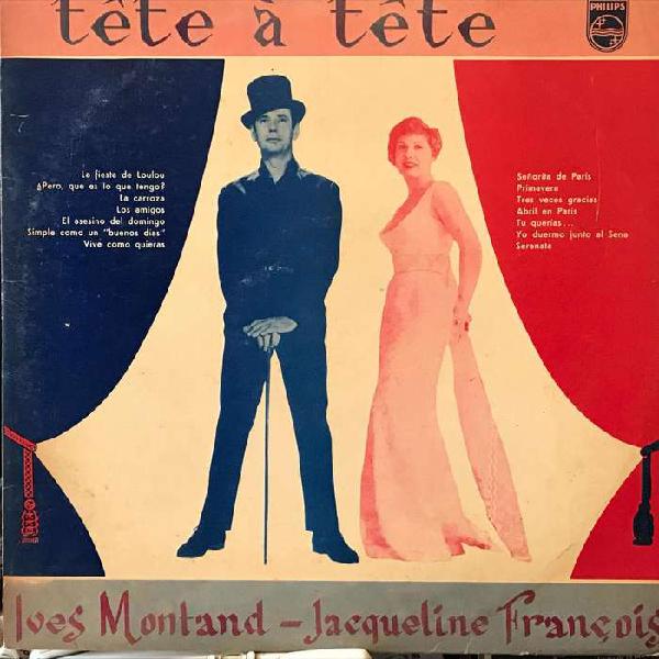 LP uruguayo de J. François e Y. Montand año 1958