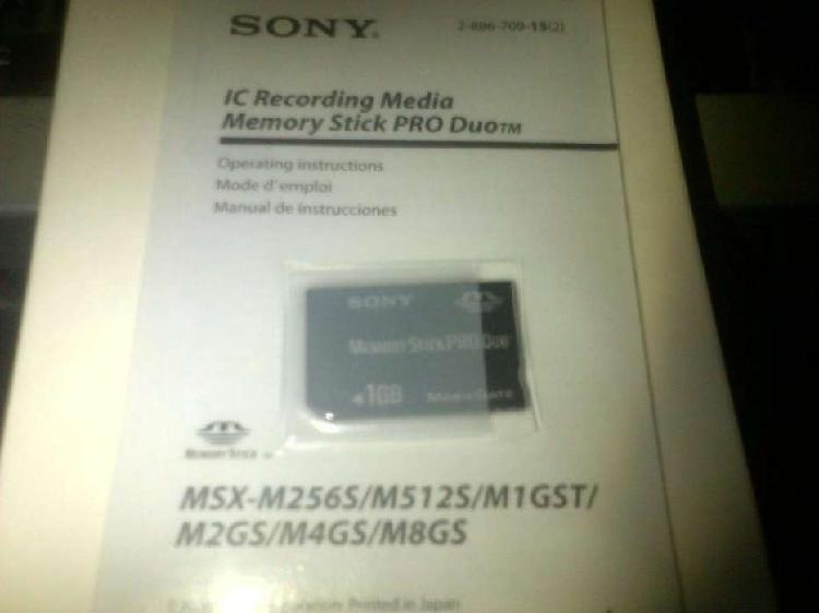 Memoria Sony Stick Pro Duo 1GB NUEVA para Camaras