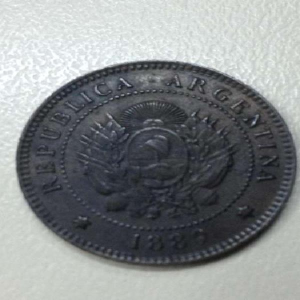 Moneda Argentina 1 Centavo Cobre 1889, S/c Falla Numero 9