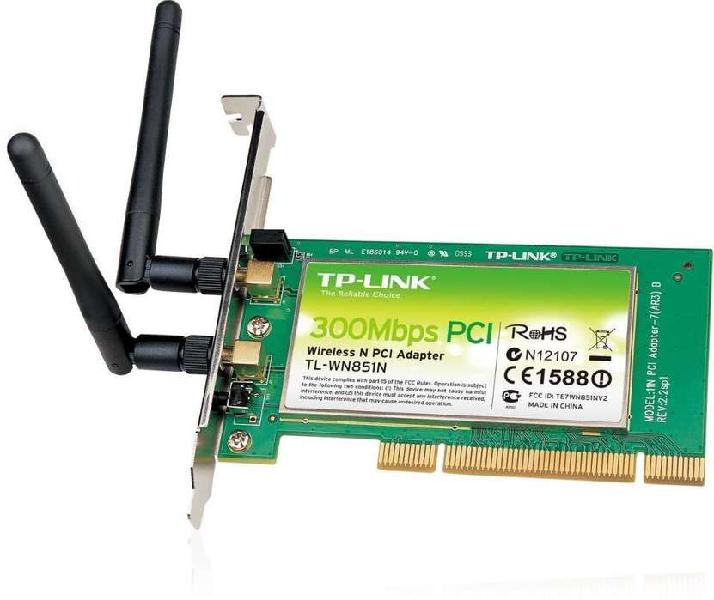 PLACA DE RED TP-LINK TL-WN851ND RED WIFI PCI 2 ANTENAS