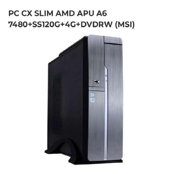 Pc cx SLIM AMD APU A6 7480+SS120G + 4Gram + DVDRW (msi)