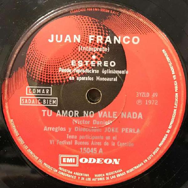 Simple de Juan Franco año 1972