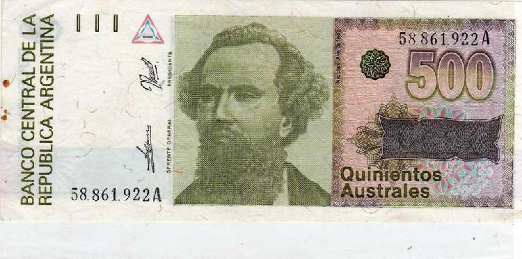 Billete 500 australes