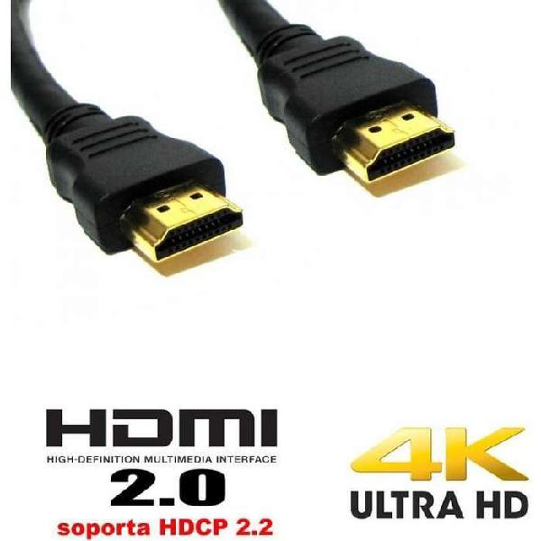 CABLE HDMI VERSION 2.0 3METROS 4K 3D NUEVO BLISTER