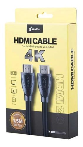 Cable Hdmi 4k Hd 1.5m Tv Notebook Laptop Proyector Monitores