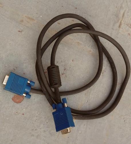 Cable Vga Monitor Doble Filtro Macho Macho Proyector Usado