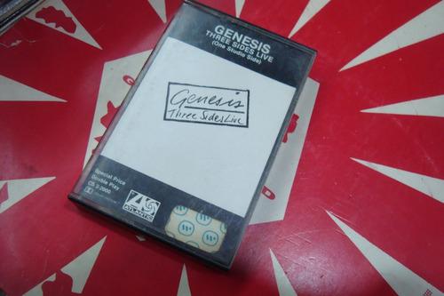 Genesis Three Sides Live Cassette Made In Usa 1982