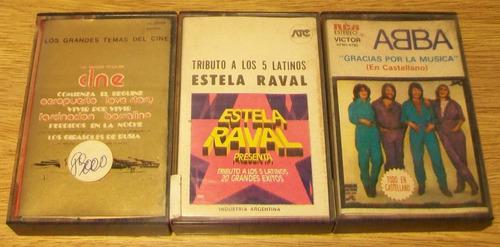 Lote 3 Cassette Originales Varios Abba-banda Sonora-raval