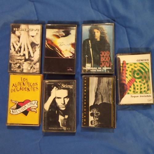 Lote De 7 Casettes Rock Internacional Sting U2 Bon Jovi