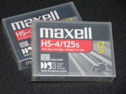 Maxell Hs-4/125s 4mm Data Cartridges 12gb Formato Dds-3 /