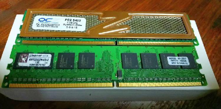 Memorias DDR2 1GB (2x512)