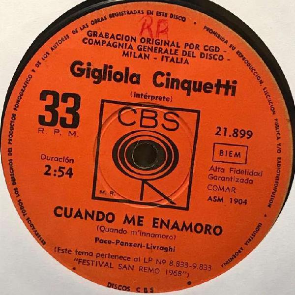 Simple de Gigliola Cinquetti cantado en italiano año 1968