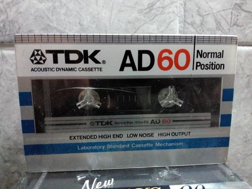 Tdk Ad60 Cassette 1982 Made In Usa Nuevo Cerrado De Fabrica