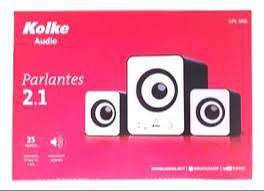 PARLANTES KOLKE KPC-046 CON SUBWOOFER 2.1 BLANCO 25W USB NO