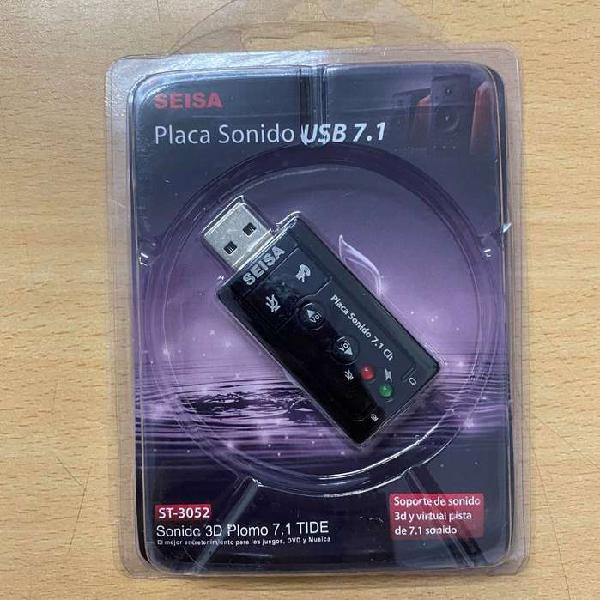 Placa De Sonido Usb Externa Audio 7.1 Surround 3d