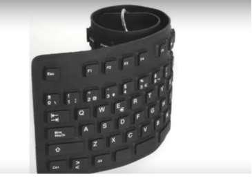 Practico teclado flexible usb color negro. Facil de