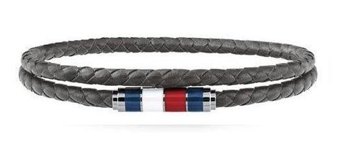 Pulsera Tommy Hilfiger Hombre Th2790057 Cuero Negro