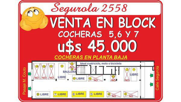 Segurola 2500 - Cochera en Venta en Villa Devoto, Capital