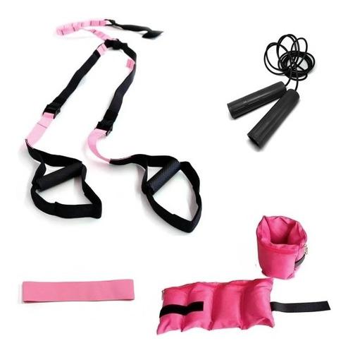 Set Kit Rosa Banda Suspension + Tiraband + Soga + Tobilleras