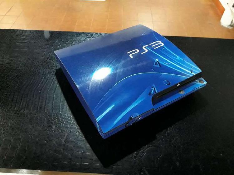 Skin PS3 Slim Blue Edition
