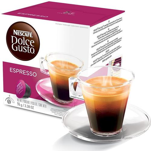 Capsulas Dolce Gusto Espresso Nescafe Cafe Expreso X16 Unid