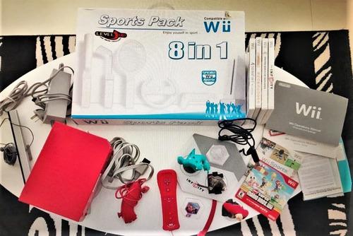 Consola De Juegos Wii-nintendo + Sportpack Accesorios+juegos