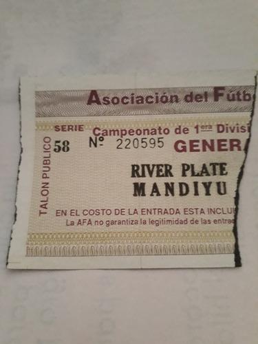 Entrada River Plate Vs Deportivo Mandiyu 1993