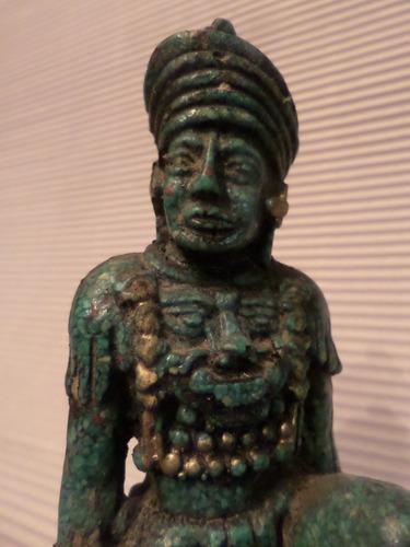 Estatuilla Mejicana,marfilina,15cm, Deidad Azteca