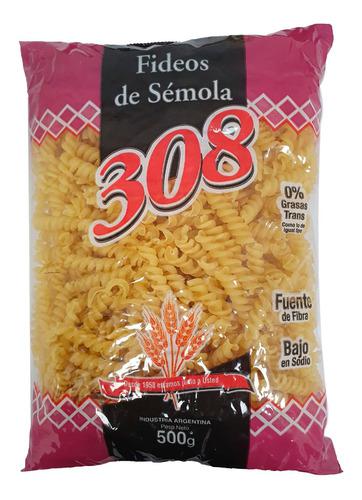 Fideos De Semola Tirabuzon 500g 308 Pasta Seca Caja X12 12u