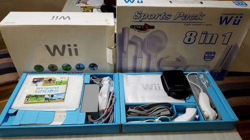 Nintendo Wii + 2 Mandos + 2 Nunchaku + Accesorios