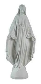 Virgen Medalla Milagrosa Figura Escultura Yeso Cemento