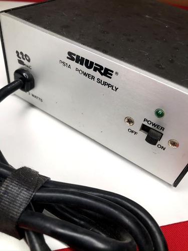 Fuente Phantom Shure Ps1a - 2 Canales Microfonos Condenser