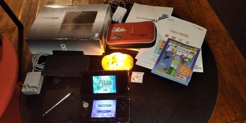 Nintendo 3ds Flash+ Caja + Juegos + Estuche Base De Carga