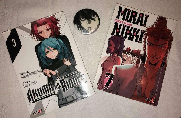 Libro Manga Japones Akuma No Riddle 3 y Mirai Nikki 7