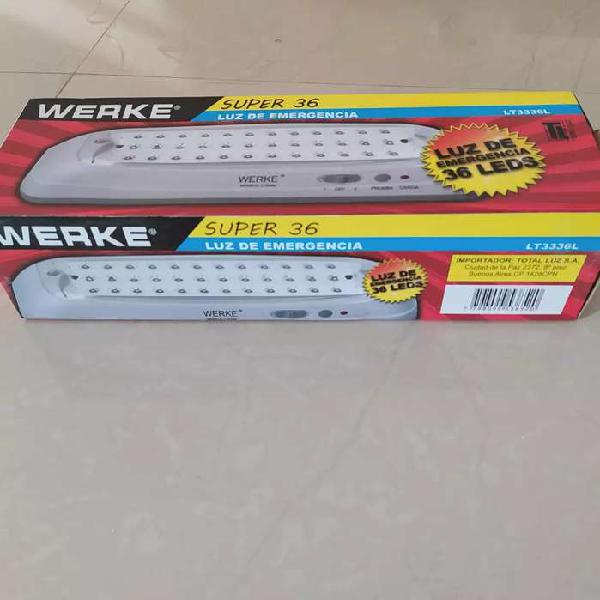 Luz de emergencia 36 Leds, marca Werke