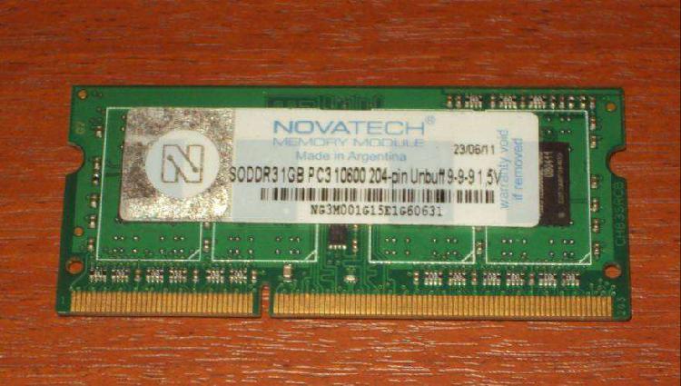 Memoria Novatech Ddr3 1gb Pc3 10600