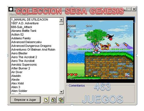 Sega Génesis Pc Colección 463 De Los Mejores Juegos W7 W10