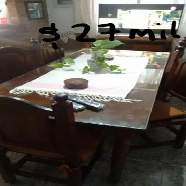 Vendo sillas y mesa de algarrobo