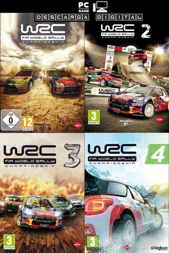 Wrc 1 + 2 + 3 + 4 (4 Juegos) Combo Pc Digital Español