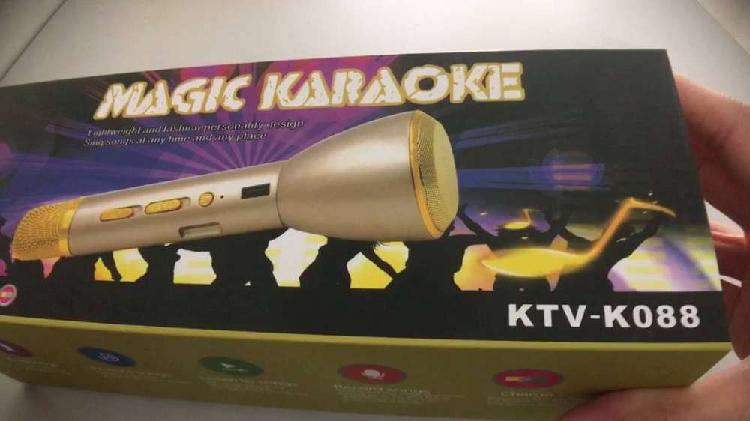 micrófono multifuncial ktv-k088 para karaoke con parlante