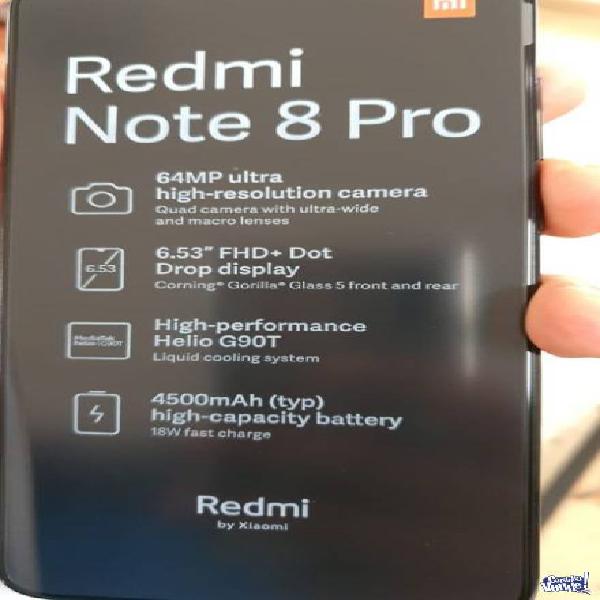 Redmi Note 8 Pro 64 + 8 + 2 + 2 MP, frontal 20 MP, 4500 mAh