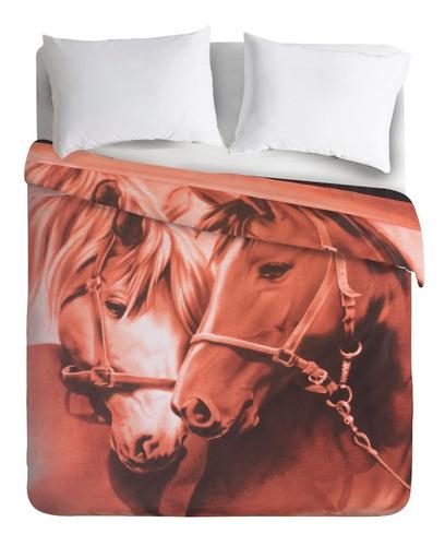 Frazada Doble Piel Queen 220x240 Casablanca Caballo