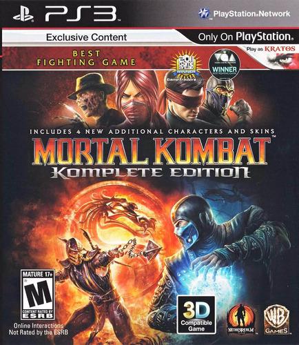 Mortal Kombat 9 Ps3 Komplete Edition | Digital Español