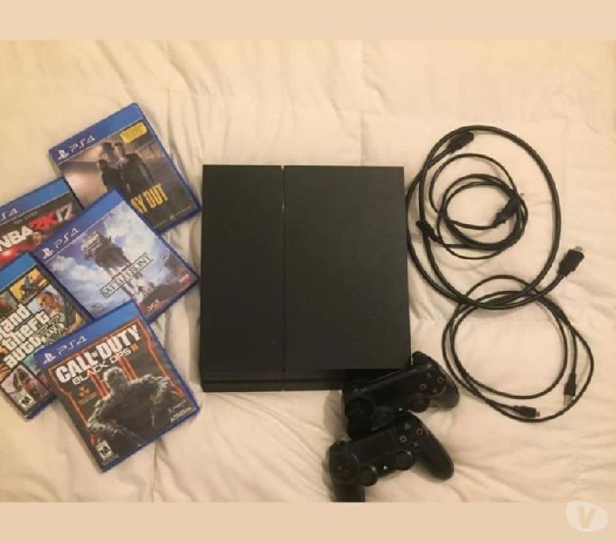 PS4 1tb+2 joystick+5 juegos físicos y 4 digitales