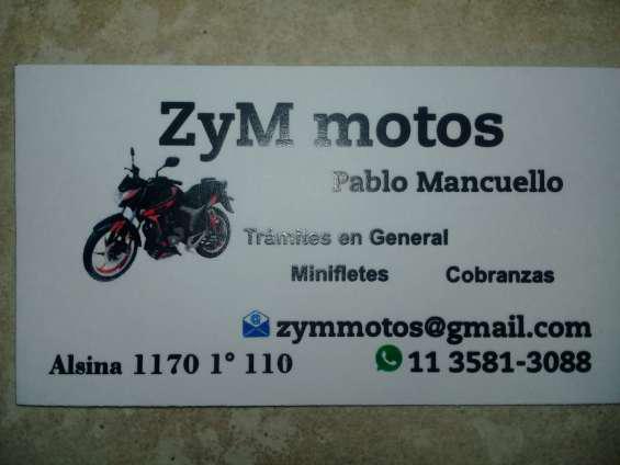 Zym motos mensajeria autogestionada en Montserrat