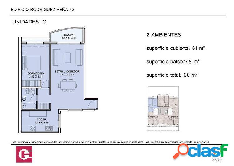 2 amb próximo centro de Martínez