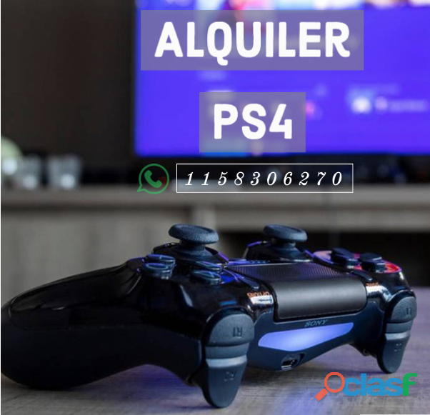 Alquiler Ps4 con controles y juegos por dia/finde/ semana