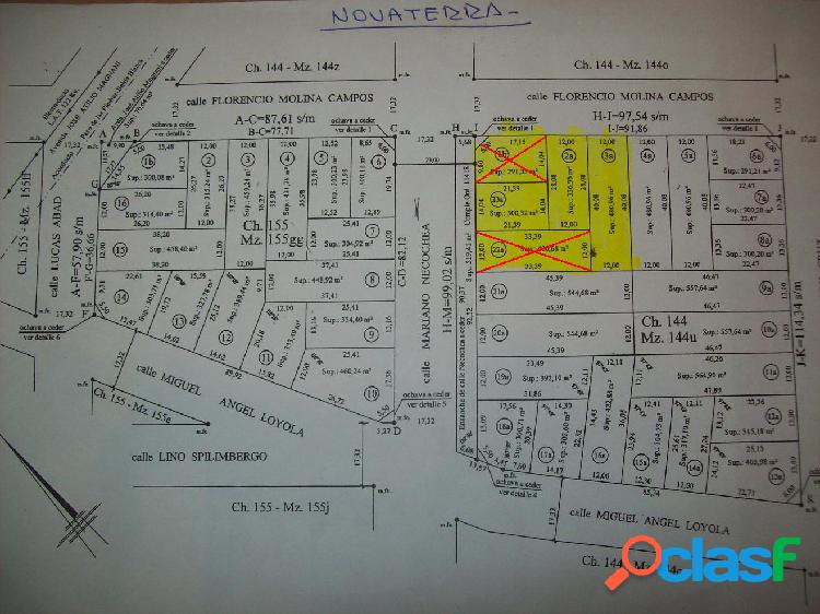 LOTES NOVATERRA - OPORTUNIDAD