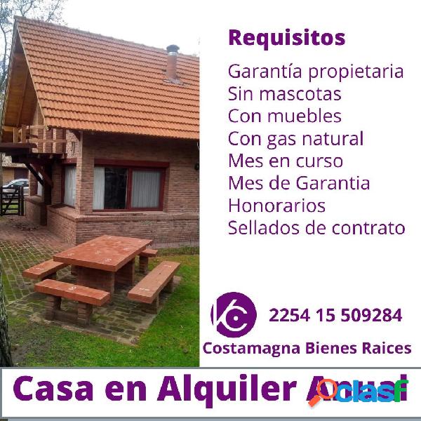 ZONA B5 PINAMAR | 3 DORMITORIOS | ALQUILER ANUAL